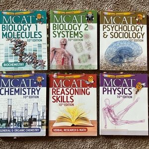Used Exam Crackers MCAT books